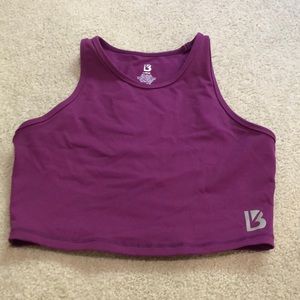 Buff Bunny purple crop workout top